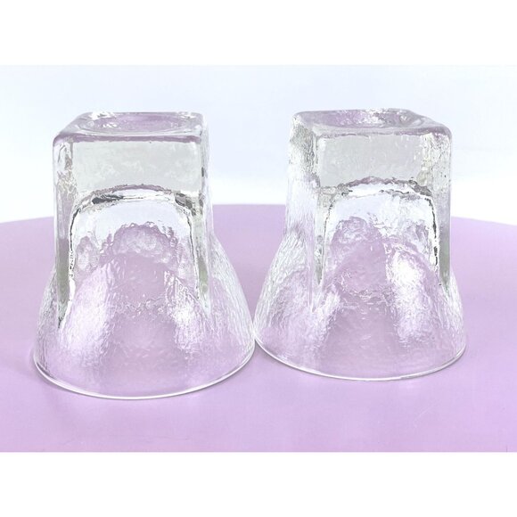 Vintage tumblers, pair of St. Regis ice cube pattern Libbey cocktail glasses - Picture 10 of 10